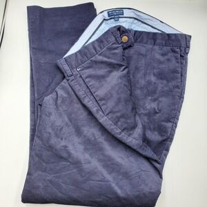 Peter Millar Crown Crafted Mens Navy Corduroy Pants‎ 38(36)x30 Flat Front flawed
